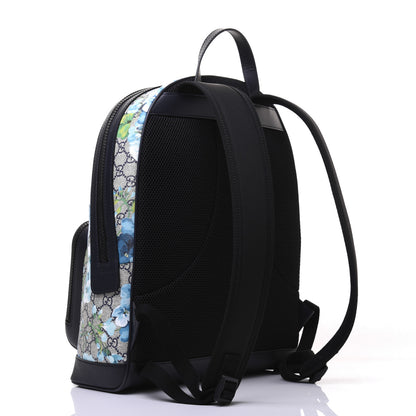 Gucci GG Supreme Monogram Blooms Medium Day Backpack Beige Blue Navy 2 of 15