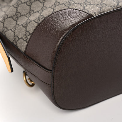 Gucci GG Supreme Monogram Neo Vintage Drawstring Bucket Backpack Beige New Acero Crop 9 of 11