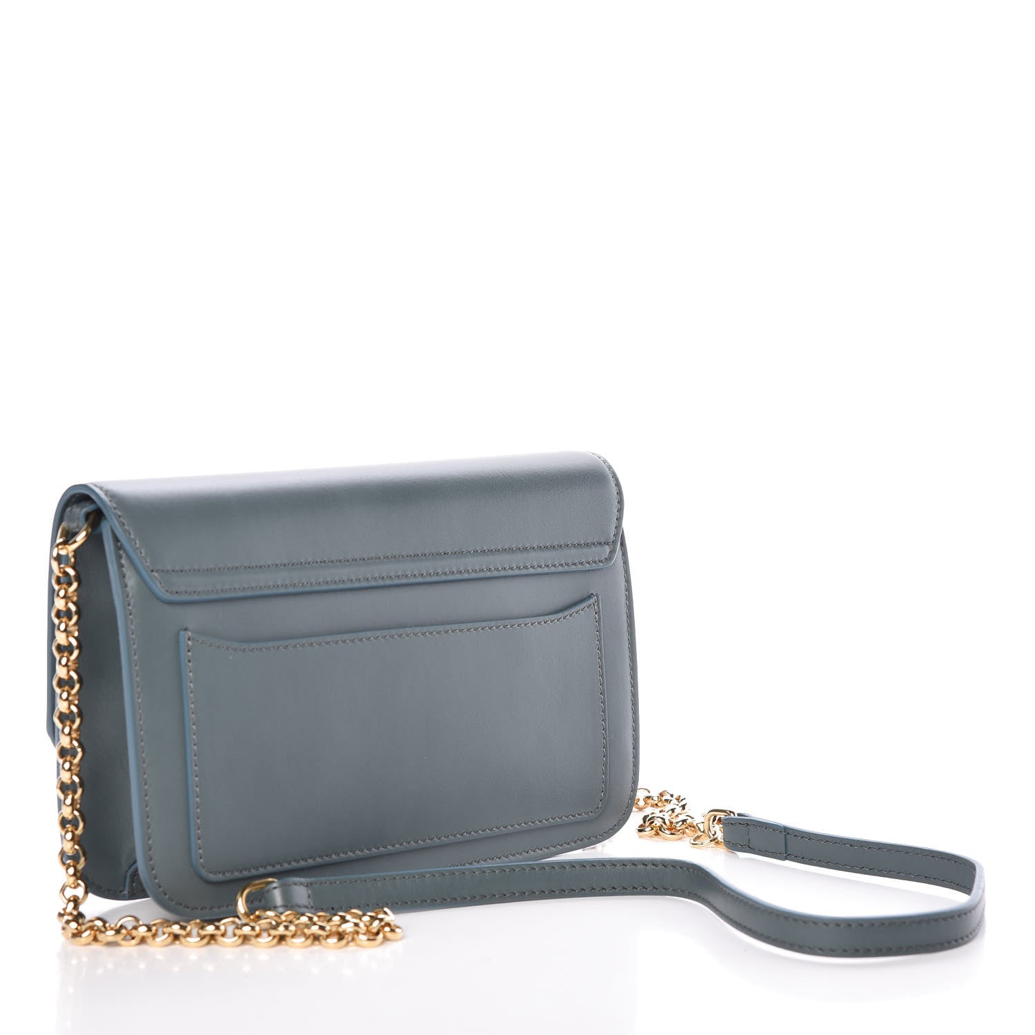 Chloe Calfskin Suede C Clutch With Chain Cloudy Blue 3 of 9