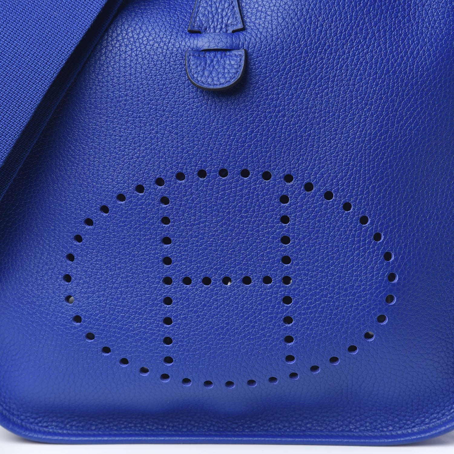 Hermes Taurillon Clemence Evelyne III PM Bleu Electrique 10 of 11