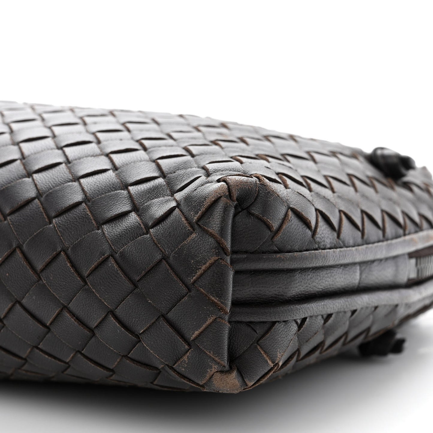 Nappa Intrecciato Nodini Bag Ebano