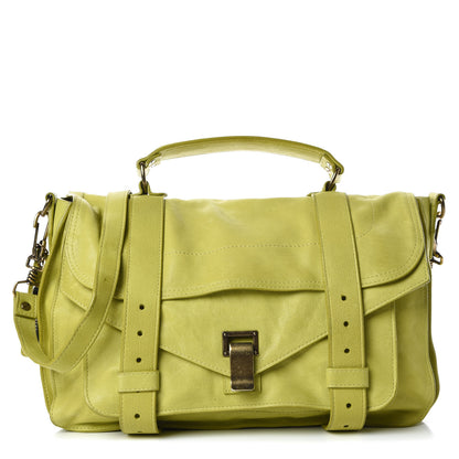 Proenza Schouler Lambskin Medium PS1 Satchel Citron 1 of 19