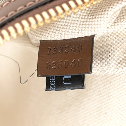 Gucci GG Supreme Monogram Textured Calfskin Retro Interlocking G Belt Bag Beige Ebony Brown Sugar 7 of 12