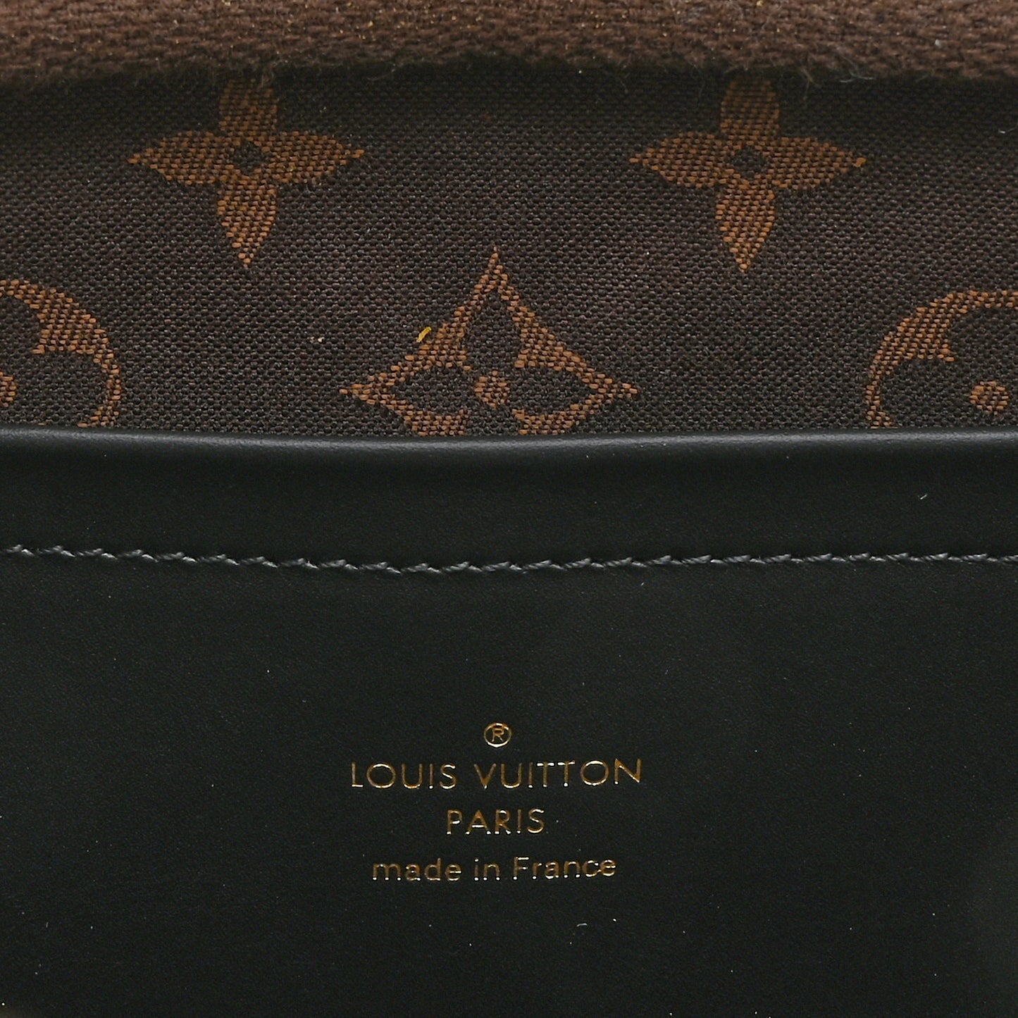 Calfskin Monogram Embossed Utility Crossbody Black