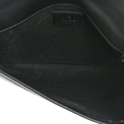 Gucci GG Supreme Monogram Web Slim Belt Bag Black Grey 6 of 9