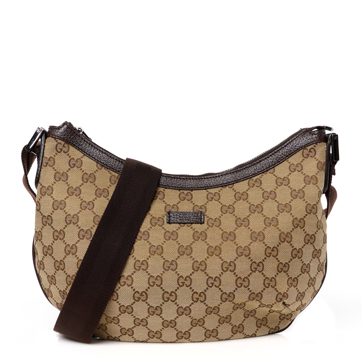 Monogram Medium Half Moon Hobo Dark Brown