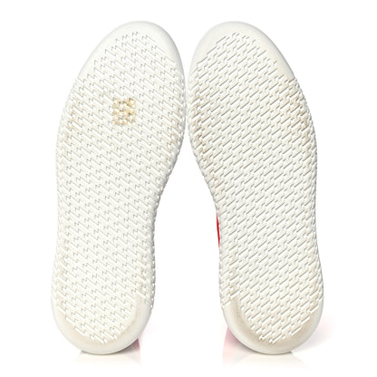 Hermes Mesh Calfskin 24 Sneakers 39 Red Black 6 of 10