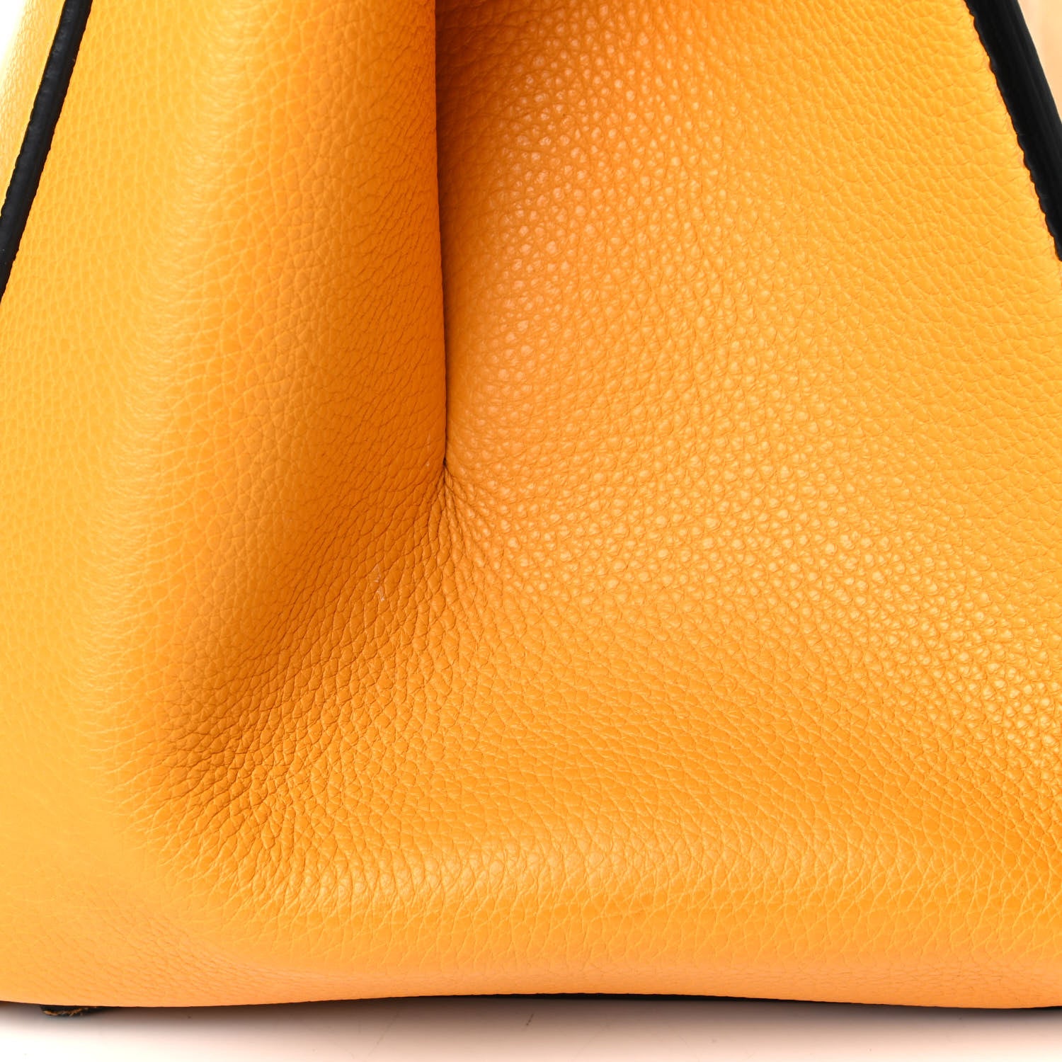 Celine Drummed Calfskin Medium Edge Shoulder Bag Ocre 7 of 8