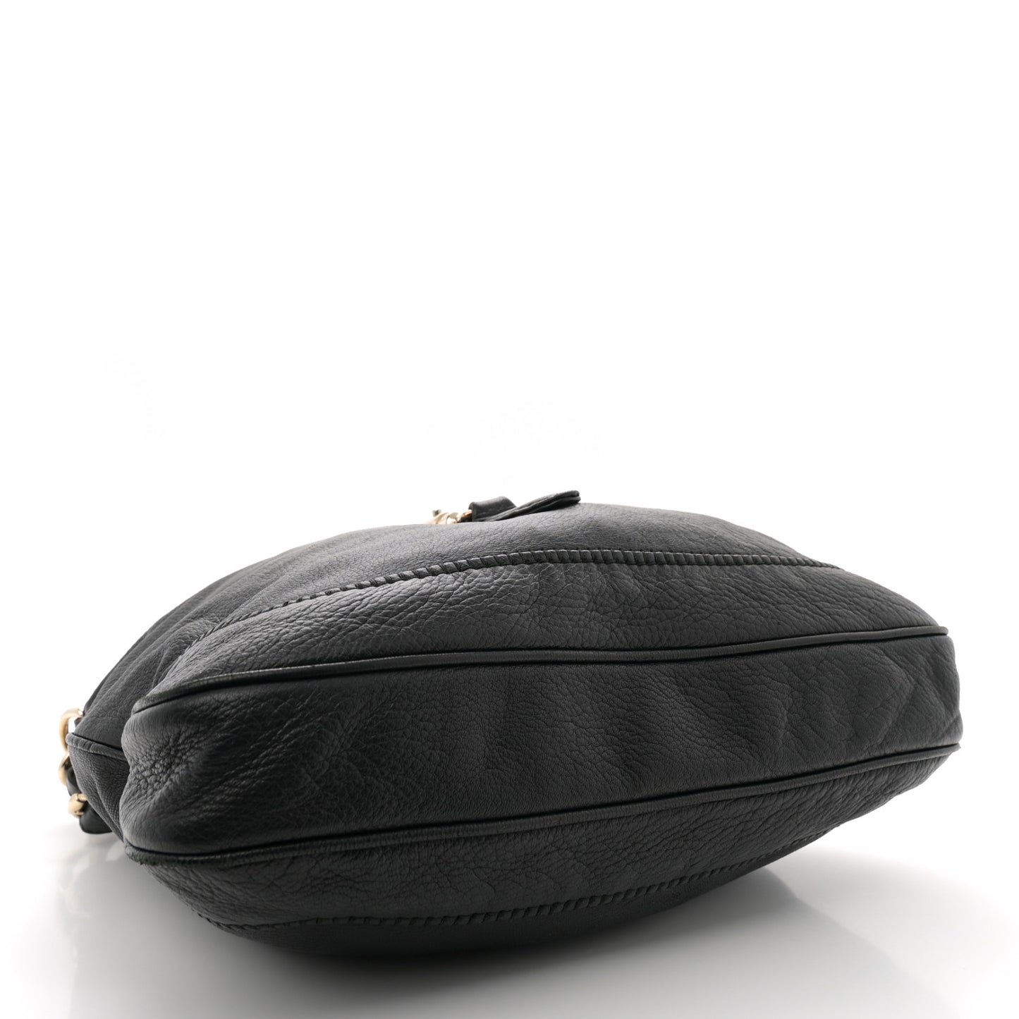 Pebbled Calfskin Medium New Jackie Shoulder Bag Black