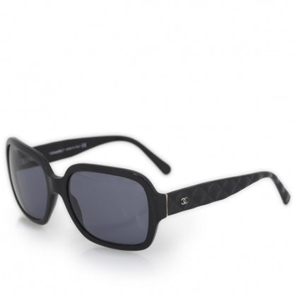 Chanel Leather Quilted CC Sunglasses Black 5124 1 of 10