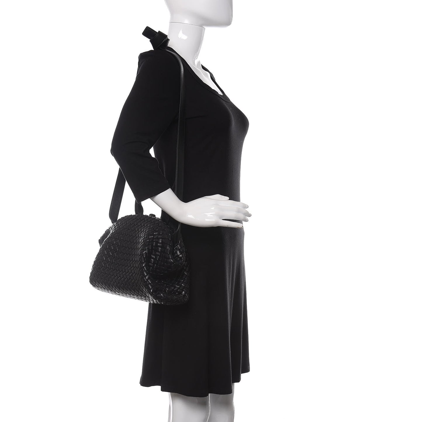 Nappa Intrecciato Small Padded The Handle Black