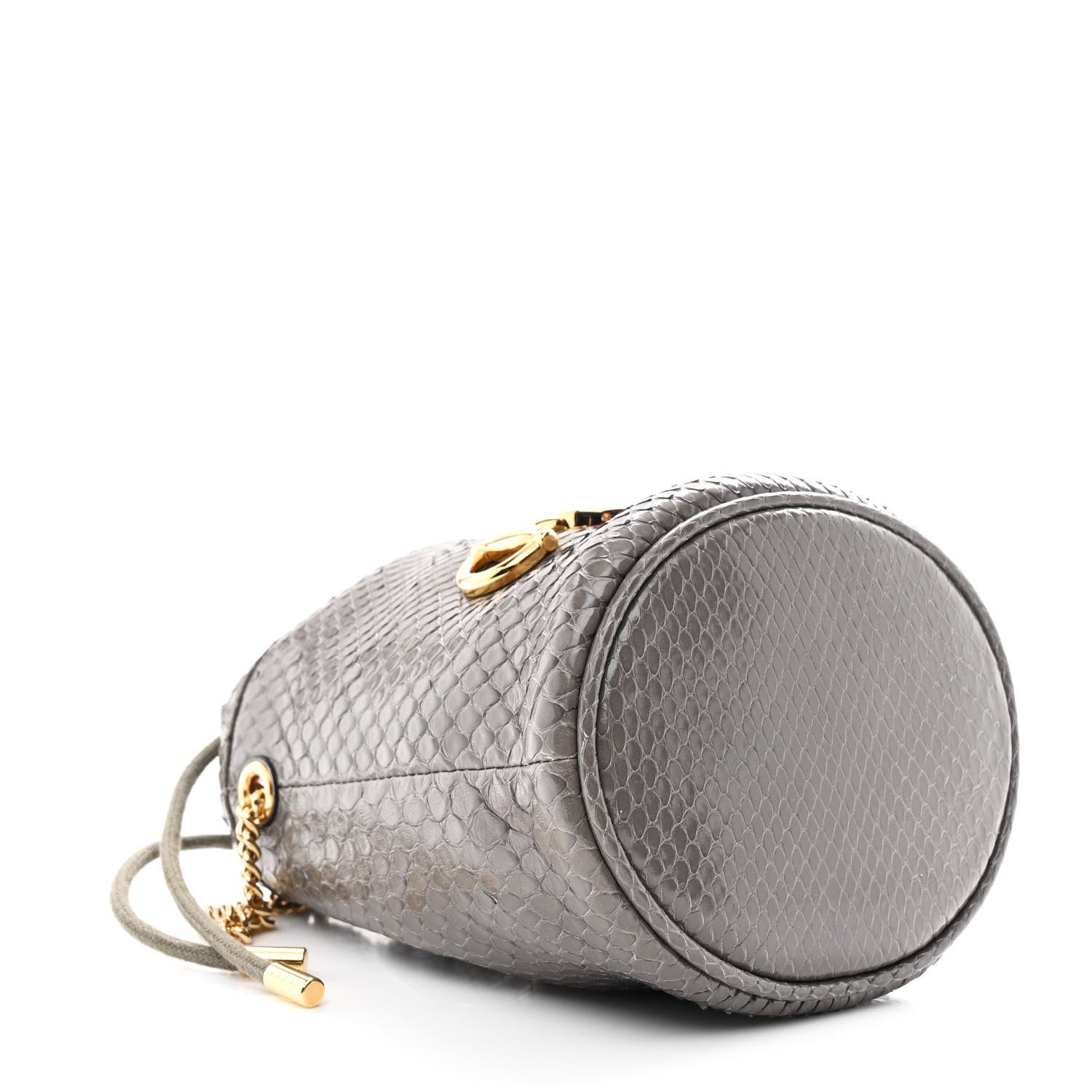Gucci Snakeskin Mini Zumi Bucket Bag Dusty Grey 3 of 10