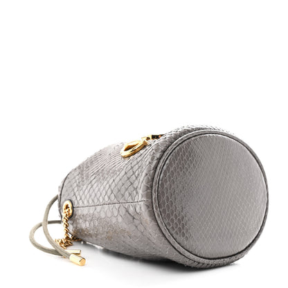Gucci Snakeskin Mini Zumi Bucket Bag Dusty Grey 3 of 10