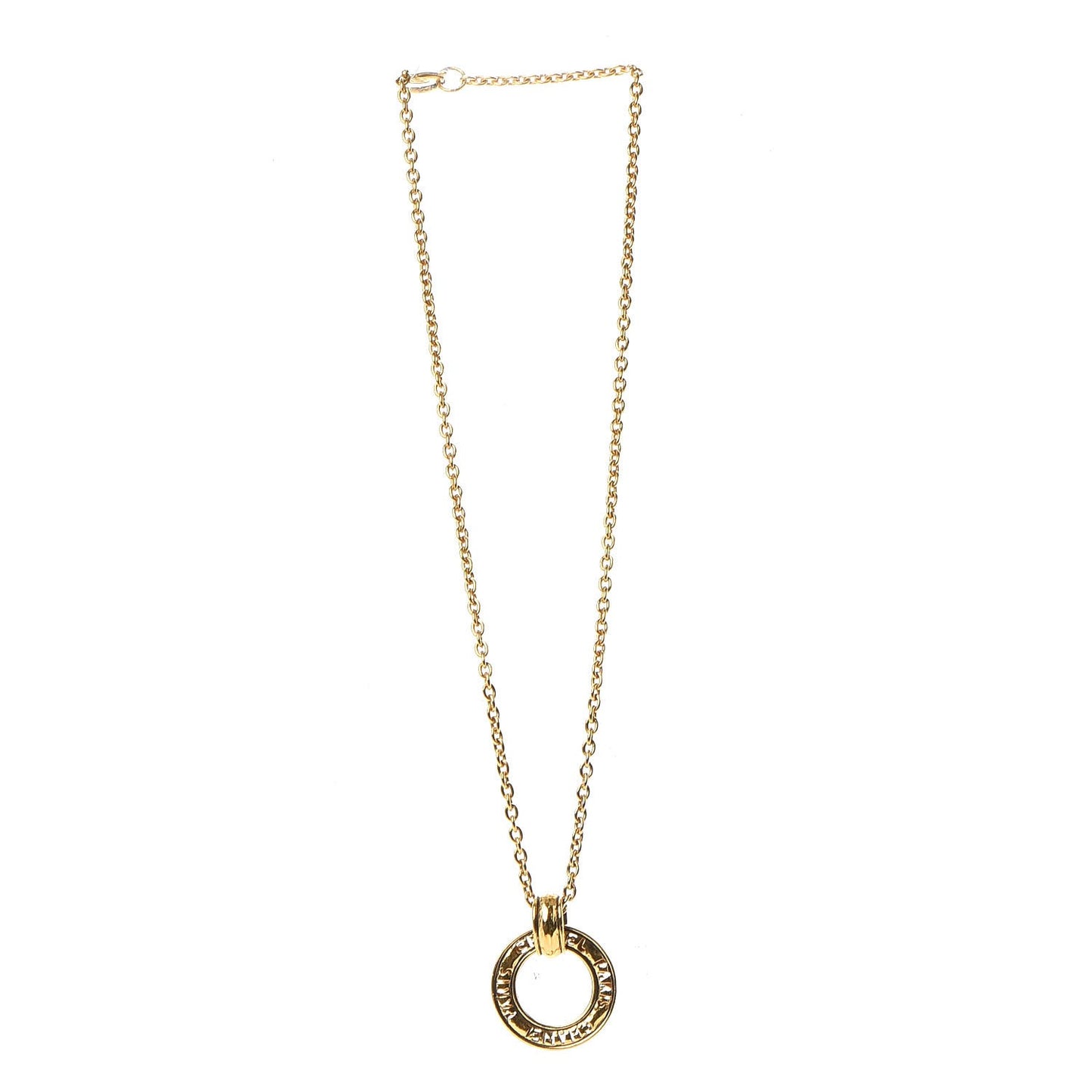 Pendant Long Chain Necklace Gold