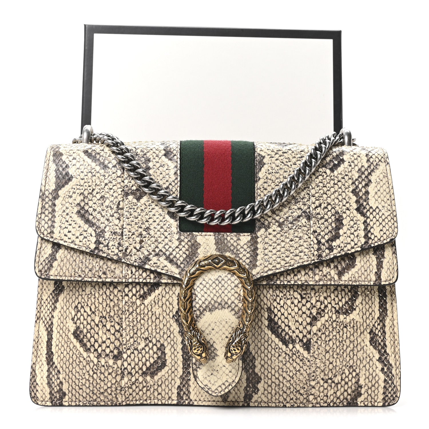 Gucci Snakeskin Web Medium Dionysus Shoulder Bag Natural 1864226