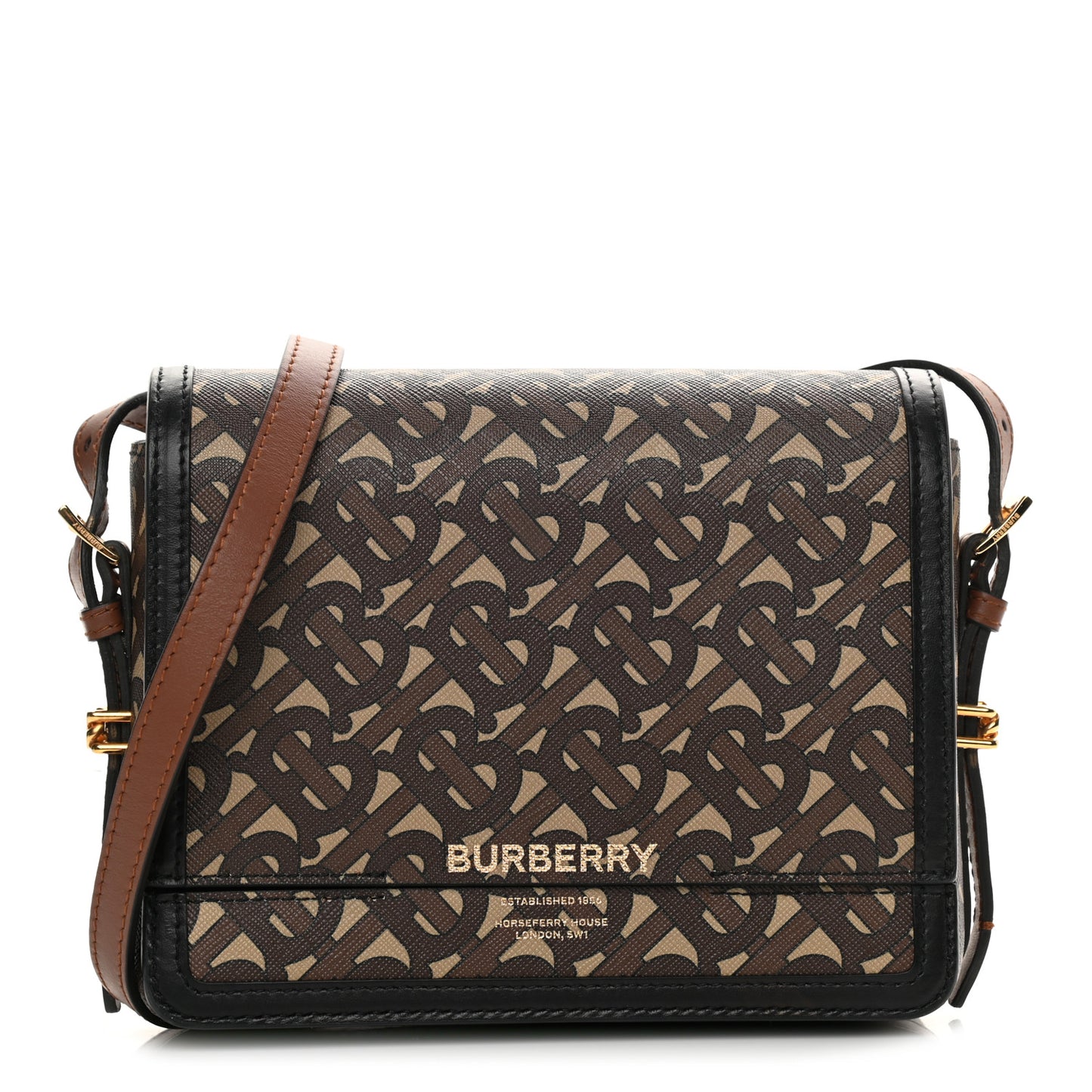 E-Canvas Monogram Small Grace Bag Bridle Brown