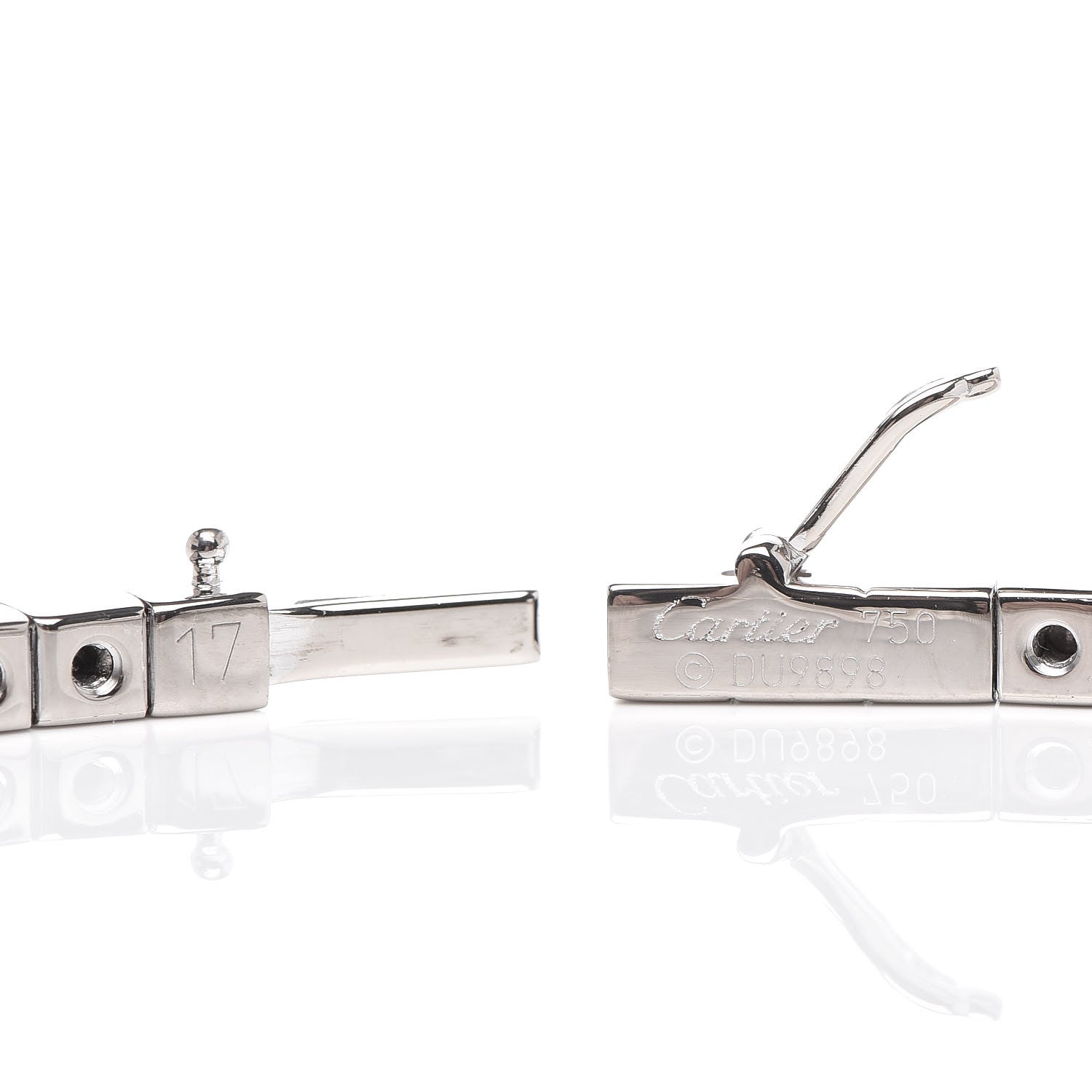 Cartier 18K White Gold Lanieres Bracelet 4 of 4