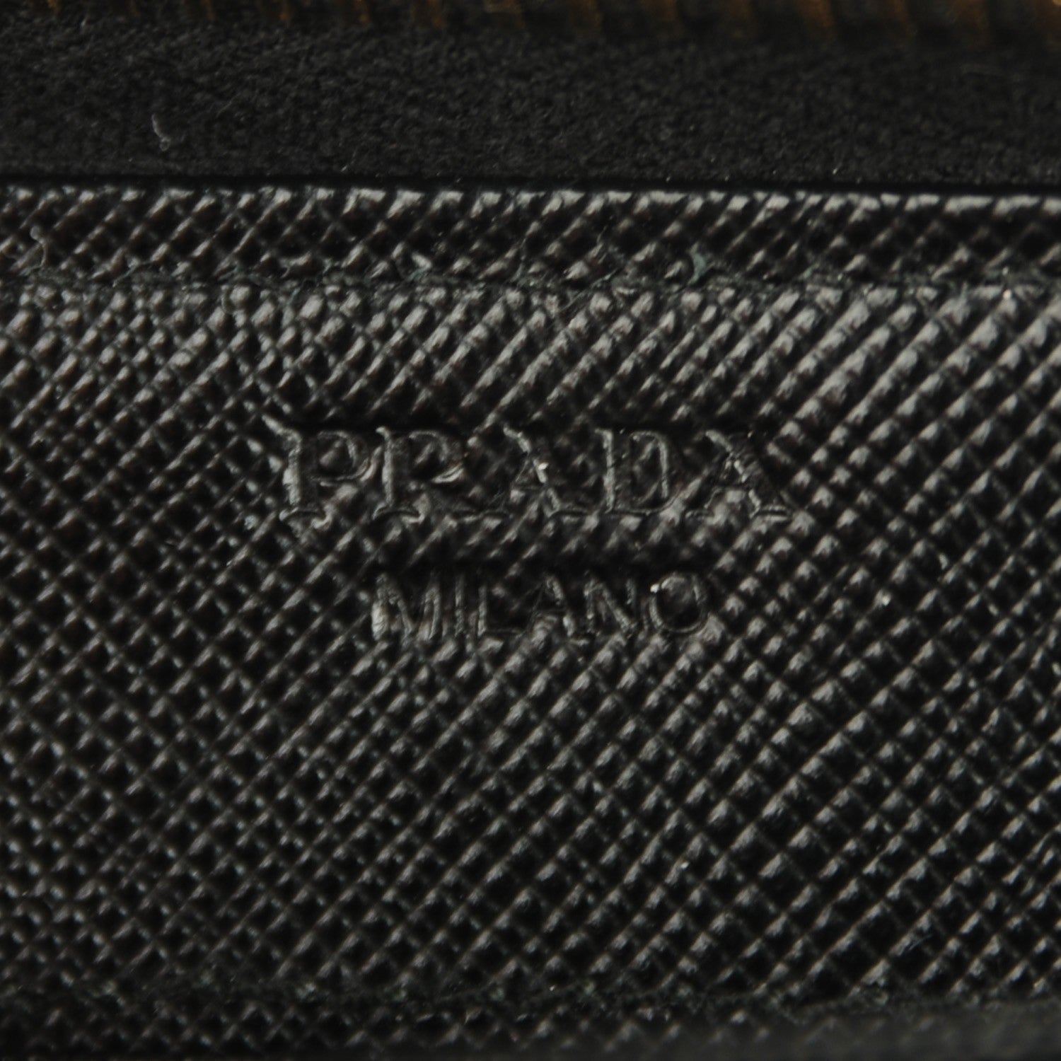 Prada Saffiano Metal Zip Around Wallet Nero Black 7 of 9