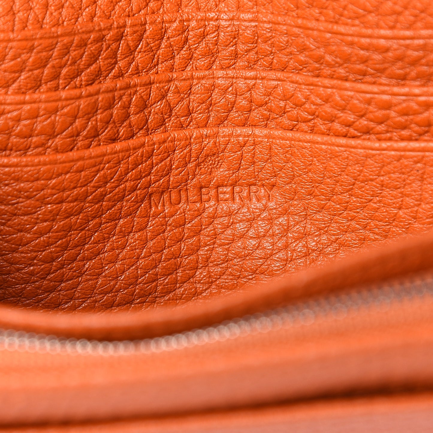 Soft Grain Calfskin French Purse Wallet Pumpkin