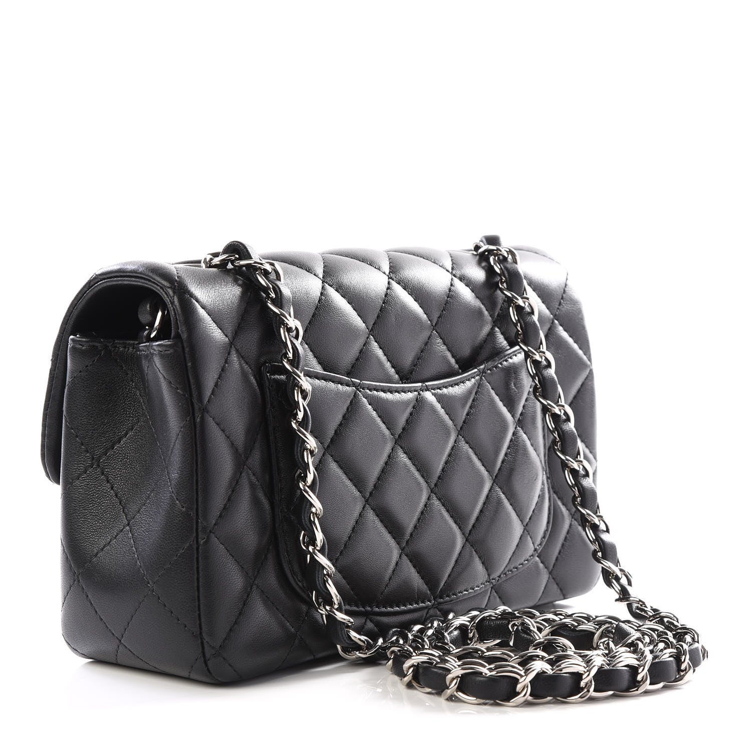 Chanel Lambskin Quilted Mini Rectangular Flap Black 2 of 13