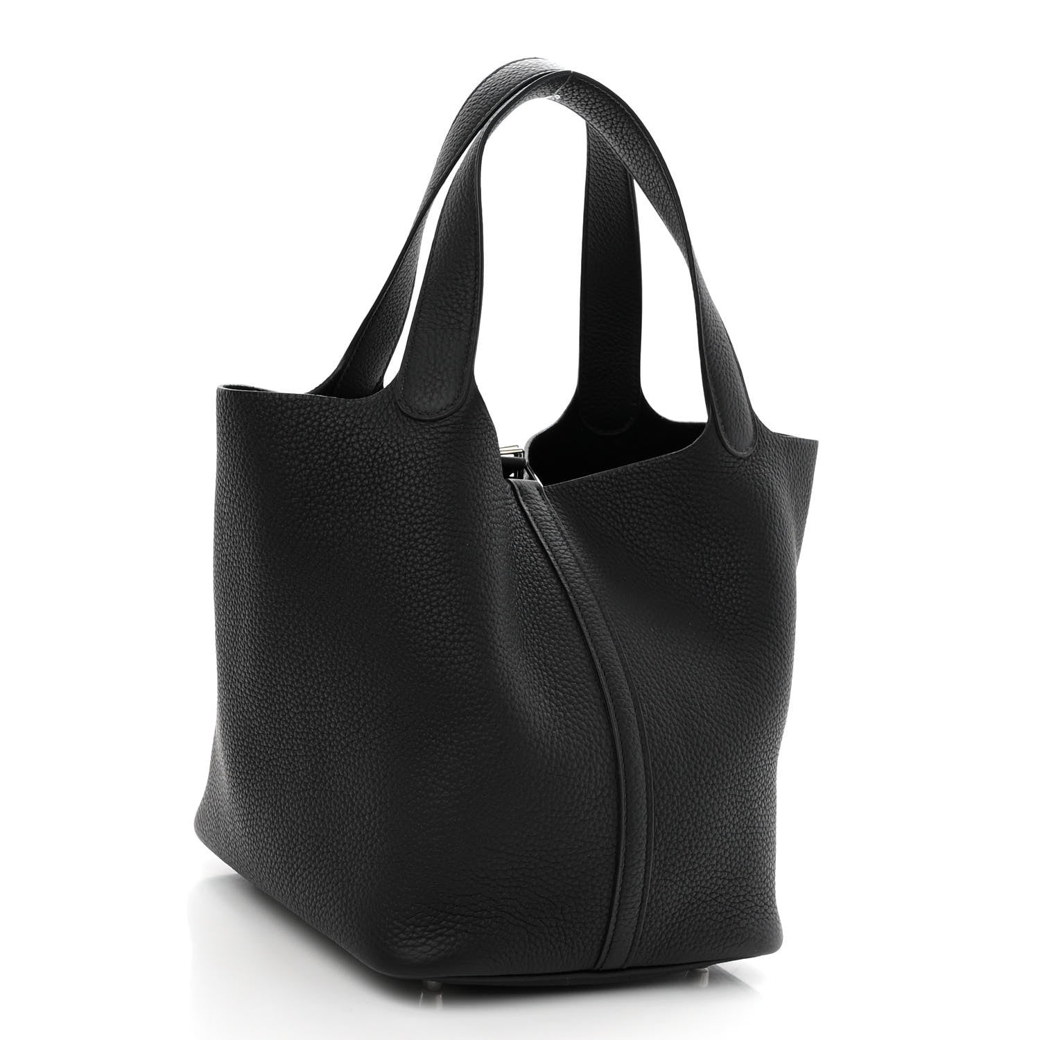 Hermes Taurillon Clemence Picotin Lock 22 MM Black 3 of 9