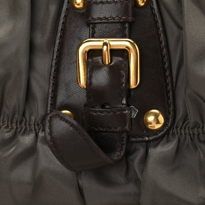 Prada Tessuto Nylon Gaufre Shopping Satchel Fumo 10 of 14