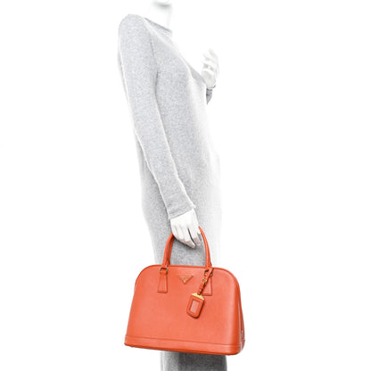 Prada Saffiano Lux Open Medium Promenade Tote Papaya 2 of 18