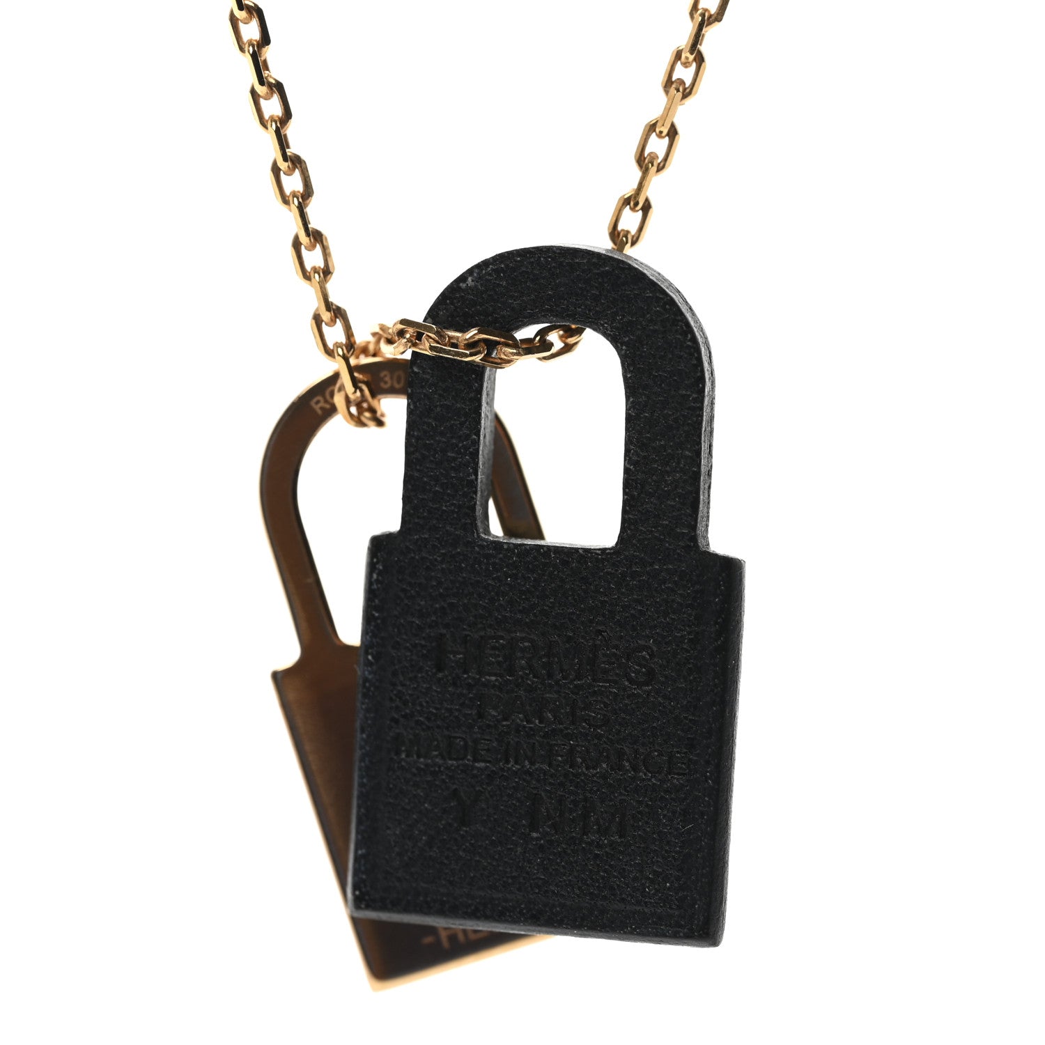 Hermes Swift Small O'Kelly Pendant Necklace Black 5 of 6