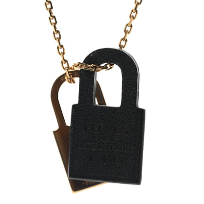 Hermes Swift Small O'Kelly Pendant Necklace Black 5 of 6