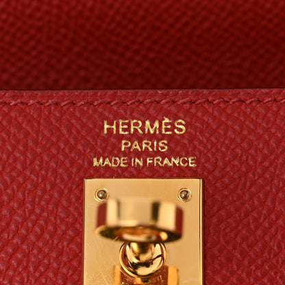 Hermes Epsom Kelly Sellier 25 Rouge Piment 6 of 12