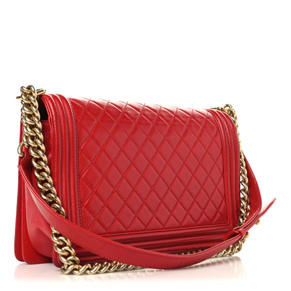 Chanel Lambskin Quilted New Medium Boy Flap Red 3 of 13