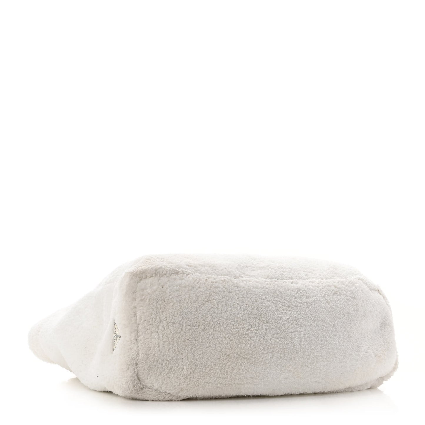 Terry Cloth Tote Bag White Black