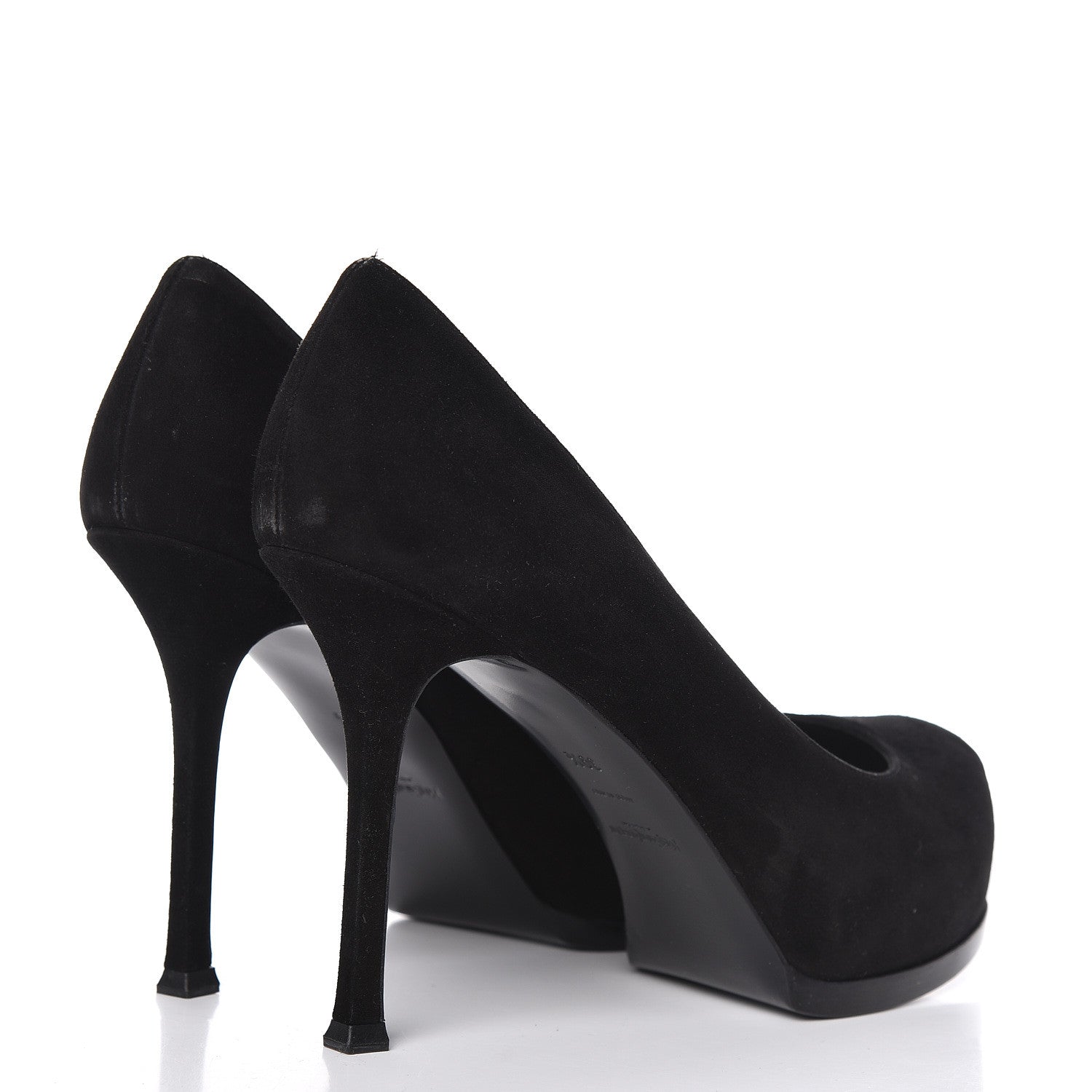 Saint Laurent Suede Calfskin Tribtoo 80 Pumps 39.5 Black 4 of 11