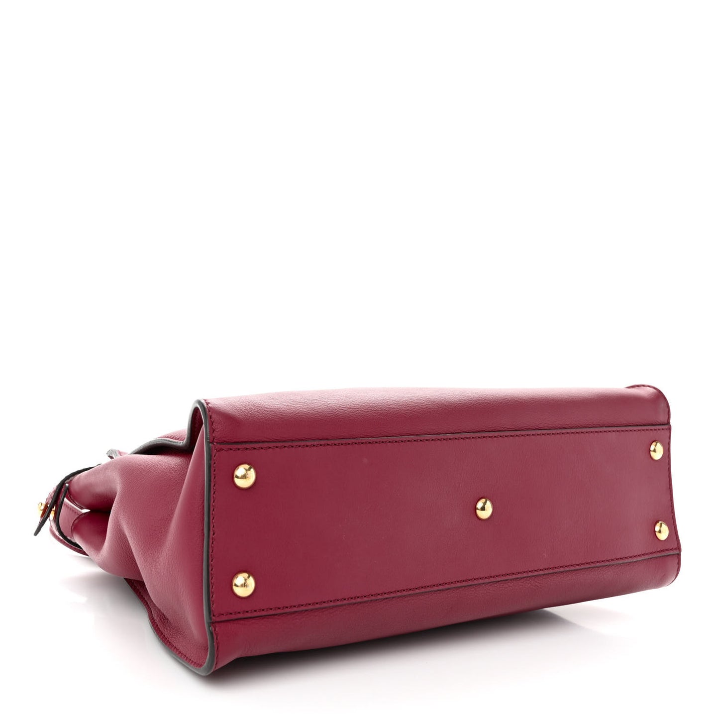 Vitello Seta Shiny Nappa Vitello Mirror Crystal Monster Eyes Medium Peekaboo Iconic Satchel Amarena Fiamma