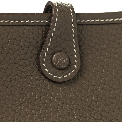 Hermes Taurillon Clemence Amazone Evelyne TPM Etoupe Bleu Indigo 11 of 12
