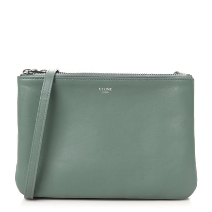 Celine Lambskin Small Trio Crossbody Bag Celadon 1 of 10