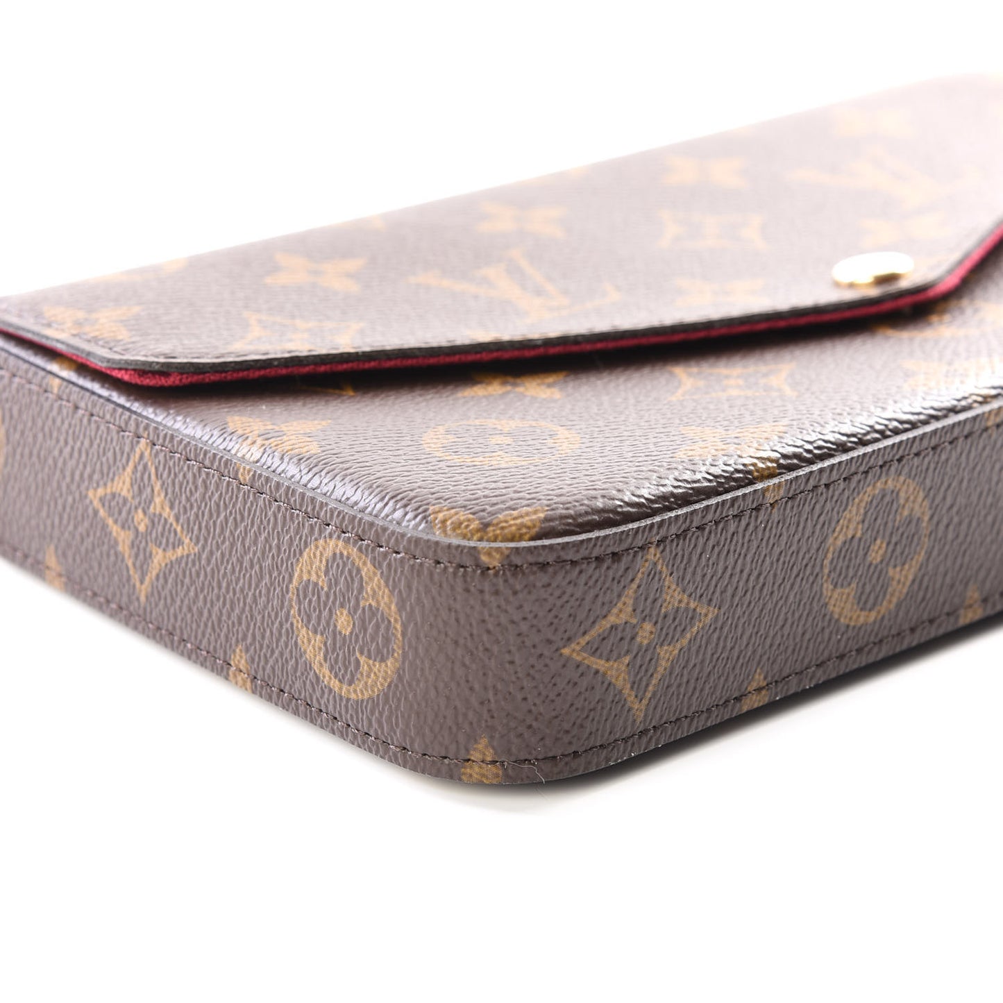 Monogram Pochette Felicie Chain Wallet Fuchsia
