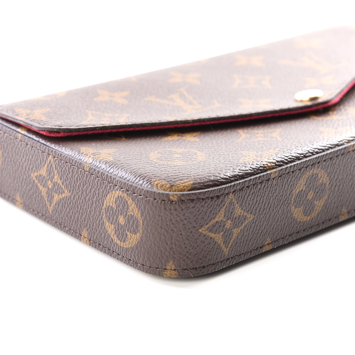 Louis Vuitton Monogram Pochette Felicie Chain Wallet Fuchsia 5 of 11