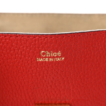 Chloe Grained Lambskin Mini Drew Shoulder Bag Plaid Red 6 of 11