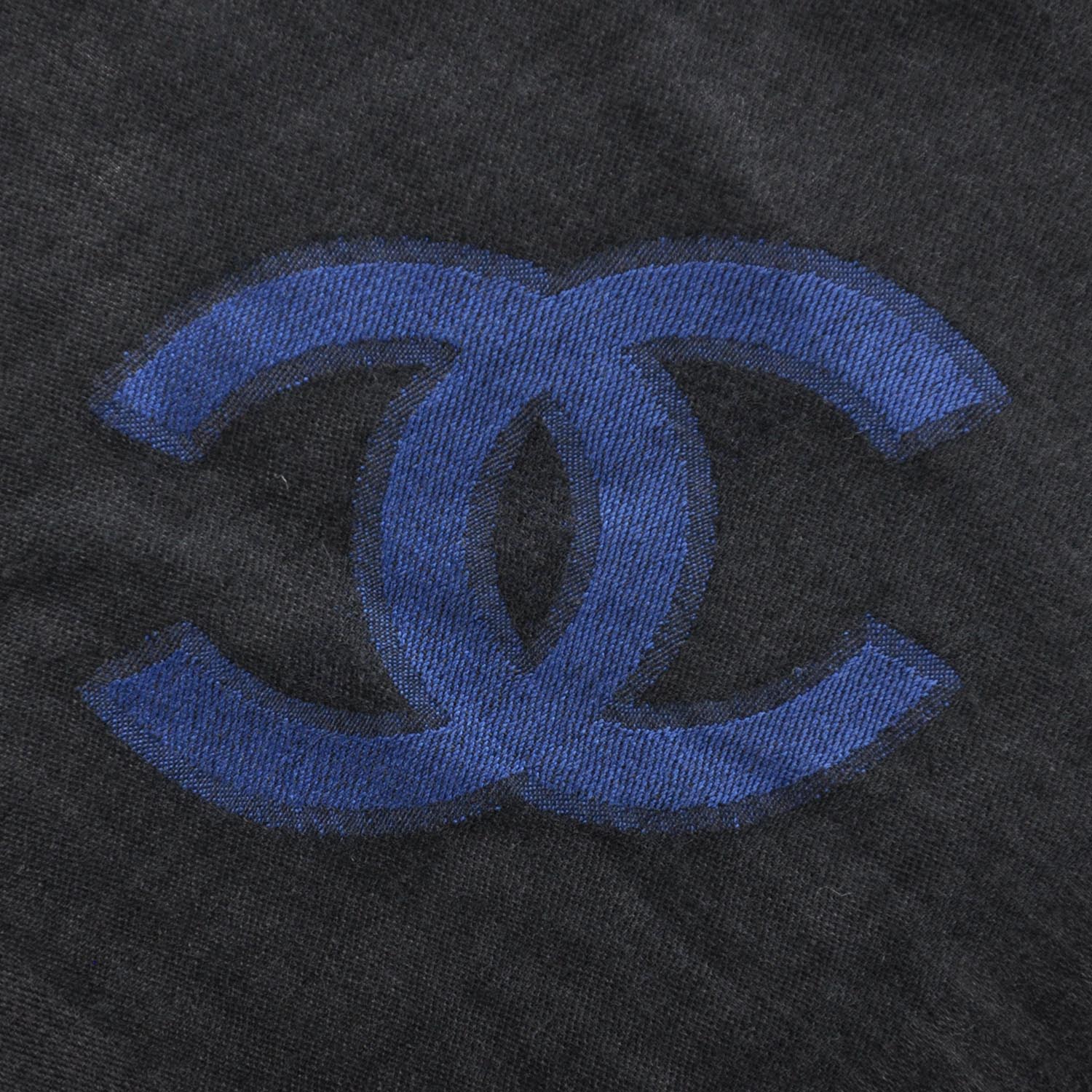 Chanel Cashmere Silk Shawl Black 7 of 9