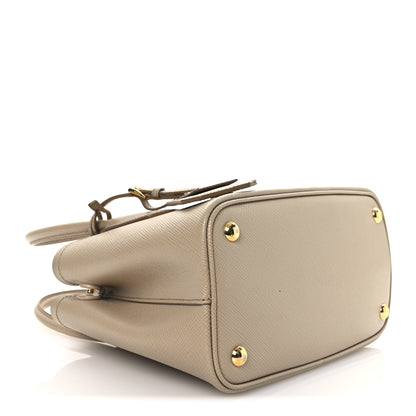 Prada Saffiano Cuir Mini Double Bag Sabbia 4 of 10
