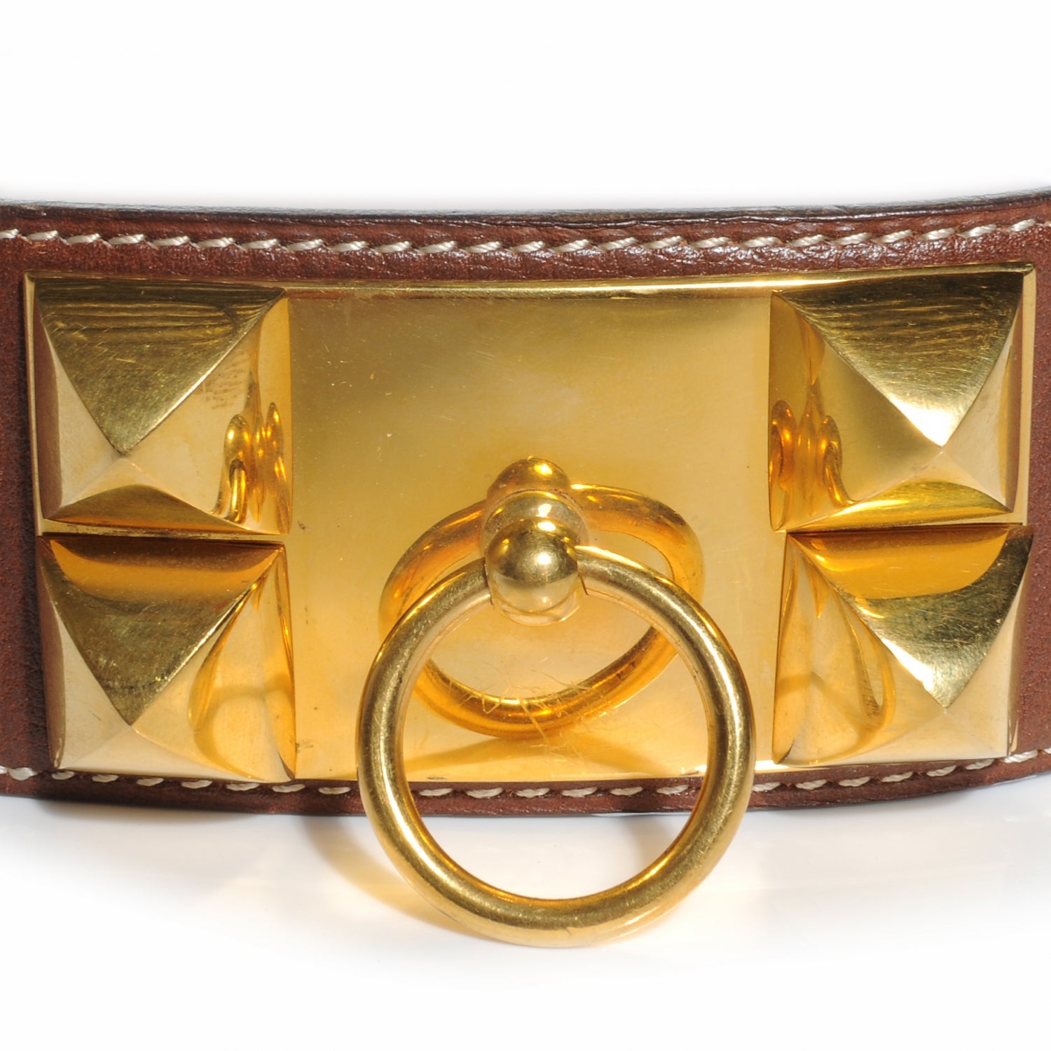 Hermes Courchevel Collier De Chien Belt Gold 65 4 of 7