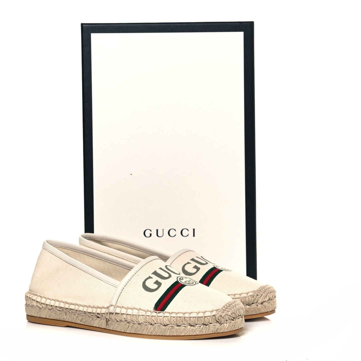 Canvas Logo Espadrilles 36.5 Greggio White