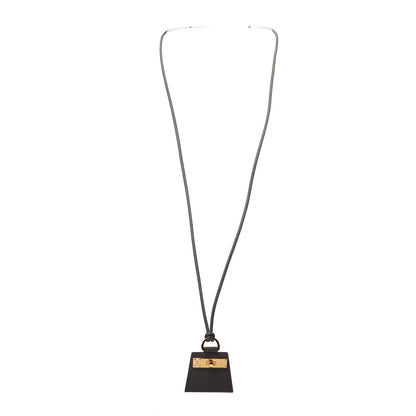 Hermes Swift Small Monpetitkelly Pendant Necklace Etain 3 of 7