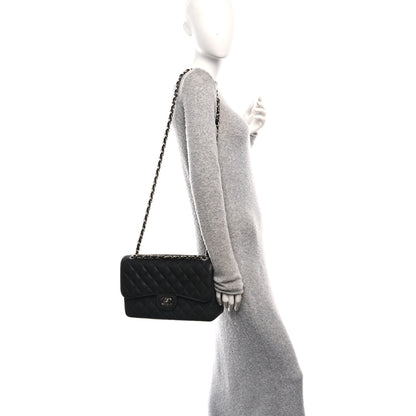 Chanel Caviar Quilted Jumbo Double Flap Black 2 of 11