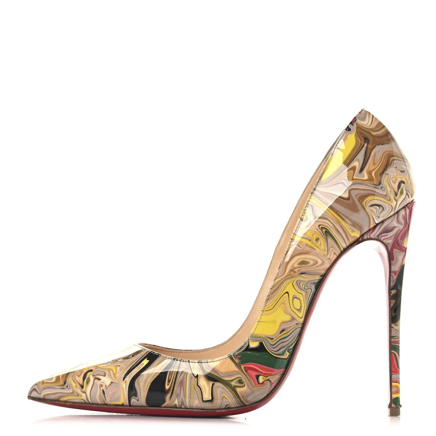 Christian Louboutin Patent Marble Swirl So Kate 120 Pumps 37.5 Multicolor 1 of 9