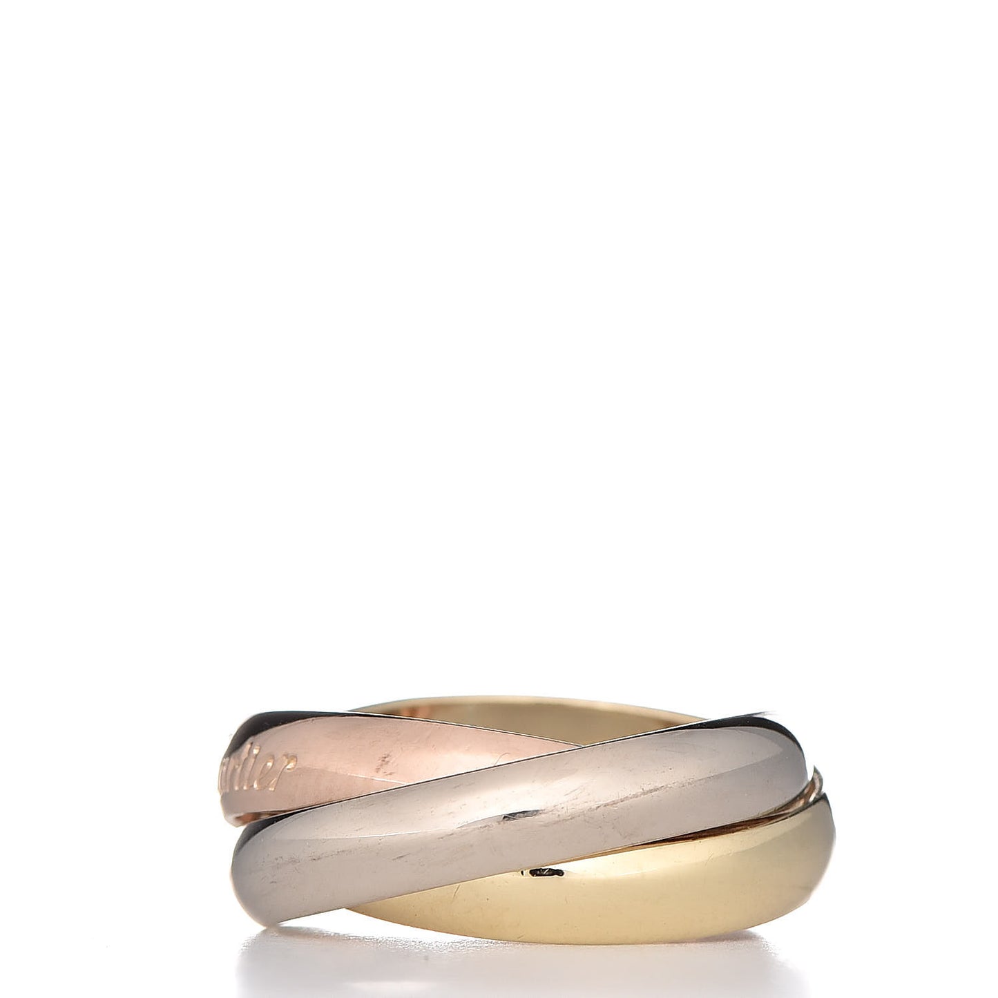18K Pink Yellow White Gold Classic Les Must De Trinity Ring 50 5.25