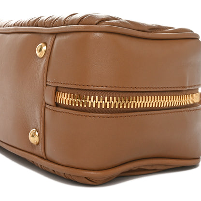 Miu Miu Nappa Matelasse Large Arcadie Top Handle Bag Caramel 9 of 9