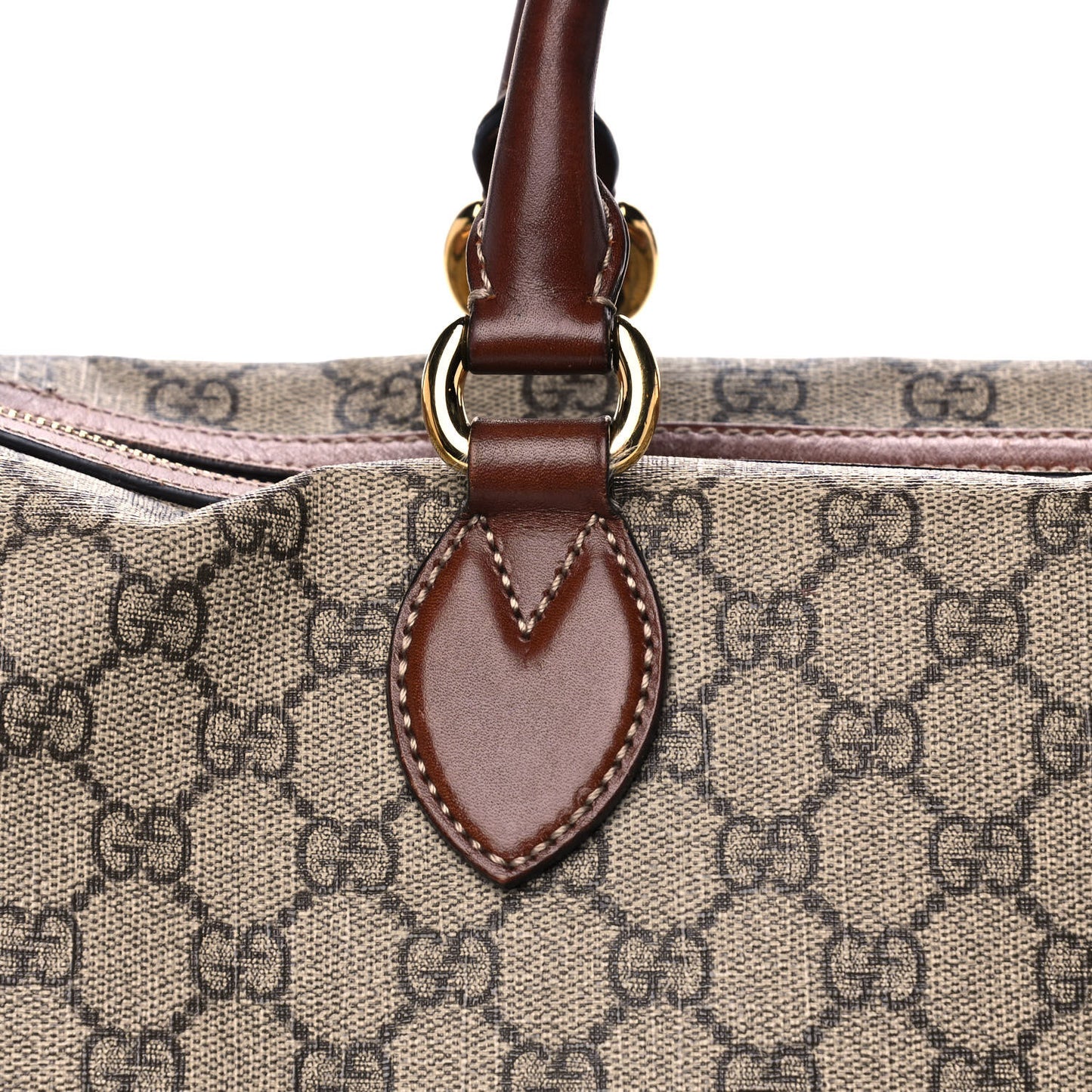 GG Supreme Monogram Medium Boston Beige Cuir