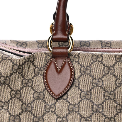 Gucci GG Supreme Monogram Medium Boston Beige Cuir 9 of 15